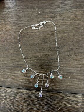 Swarovski AB iridescent aurora necklace